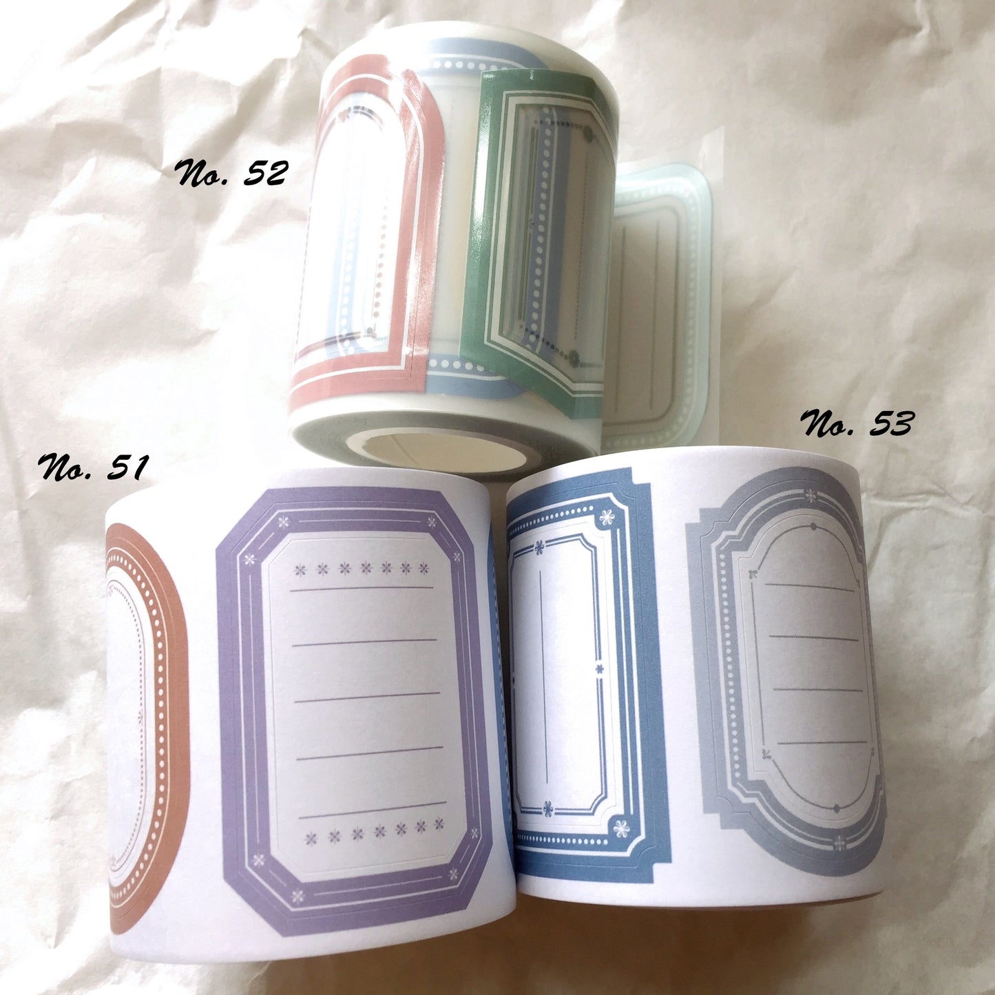 LihaoPaper - No. 51 Double Label kiss-cut paper tape SAMPLES