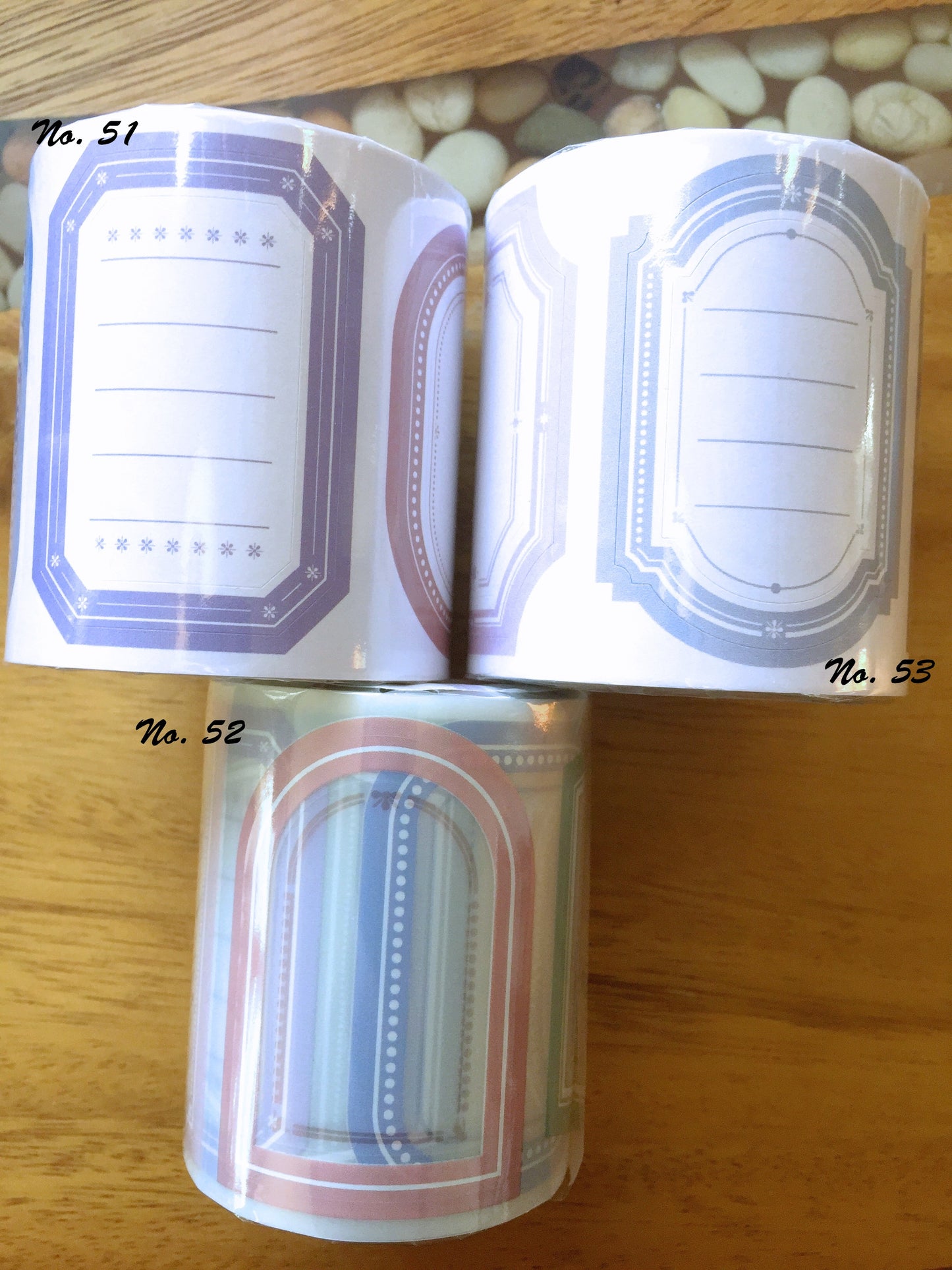 LihaoPaper - No. 51 Double Label kiss-cut paper tape SAMPLES