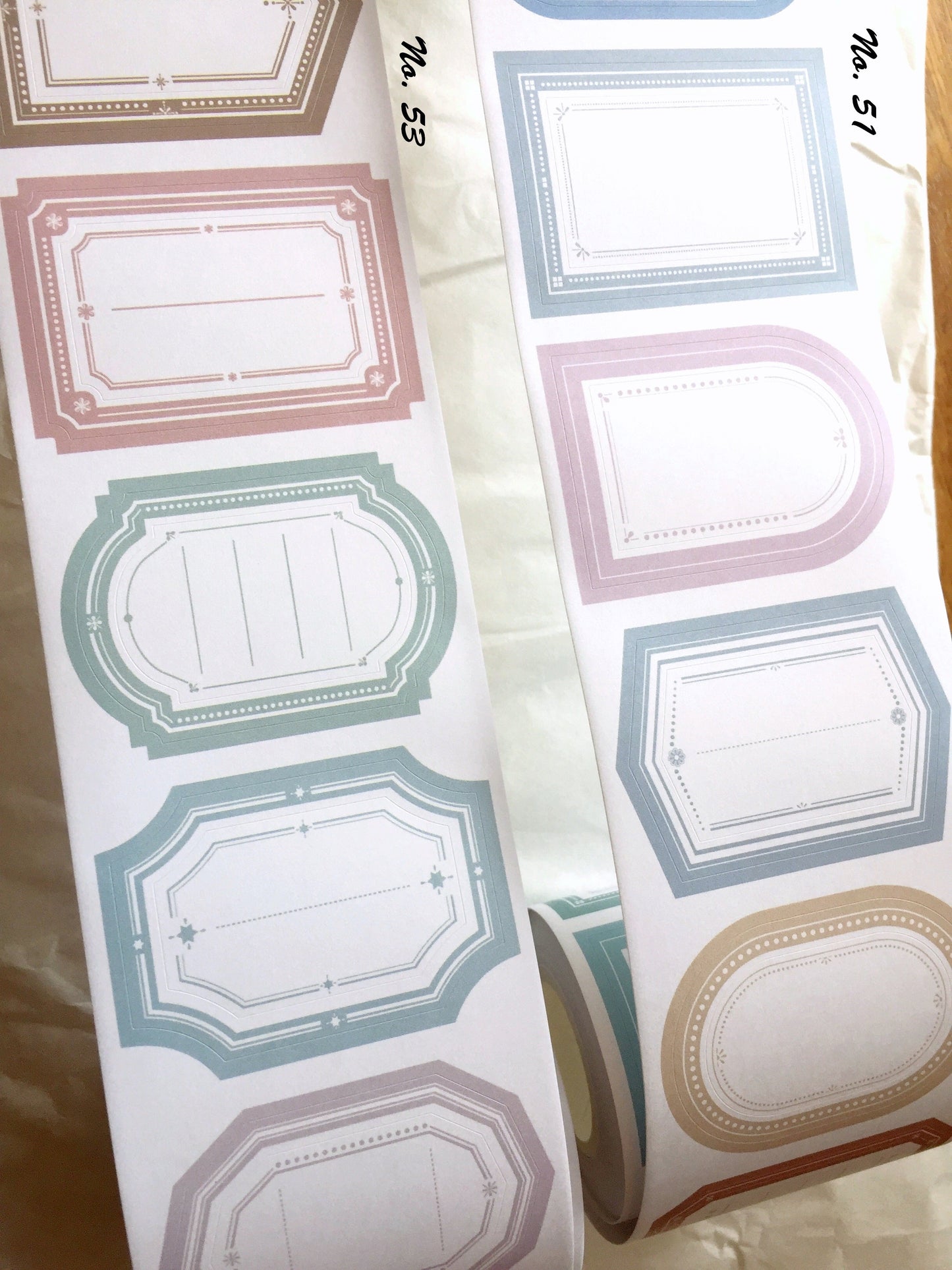 LihaoPaper - No. 51 Double Label kiss-cut paper tape SAMPLES