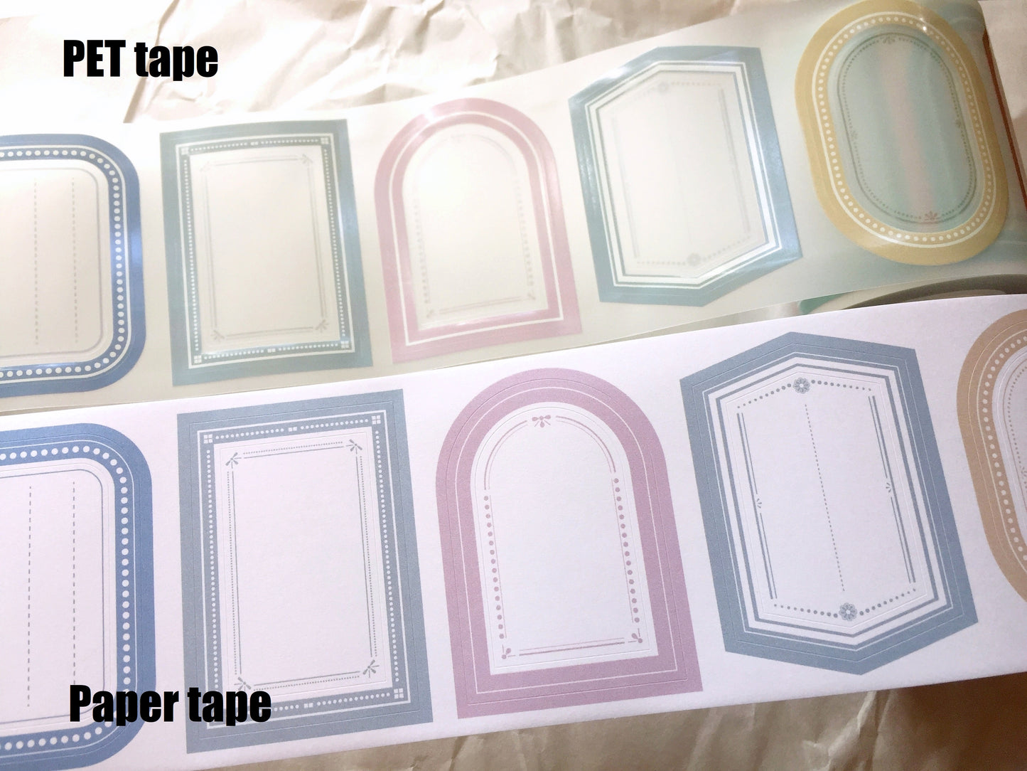 LihaoPaper - No. 52 Double Label kiss-cut PET tape SAMPLES