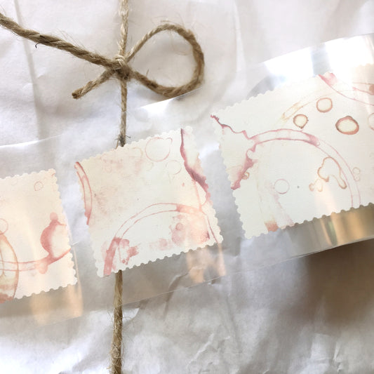 LihaoPaper - Tea-dyed Postmark kiss-cut paper tape & PET tape SAMPLES