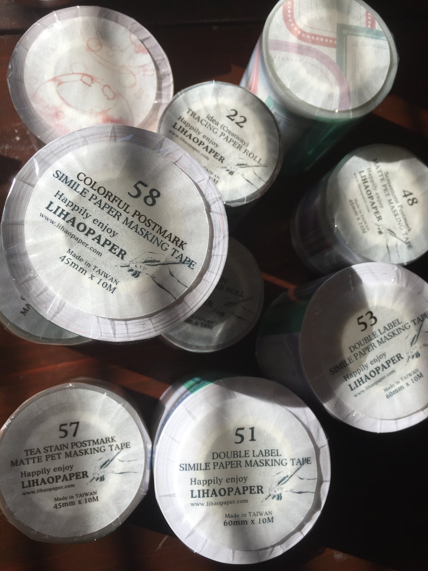 LihaoPaper - Colorful Smudge Postmark kiss-cut paper & PET tape SAMPLES