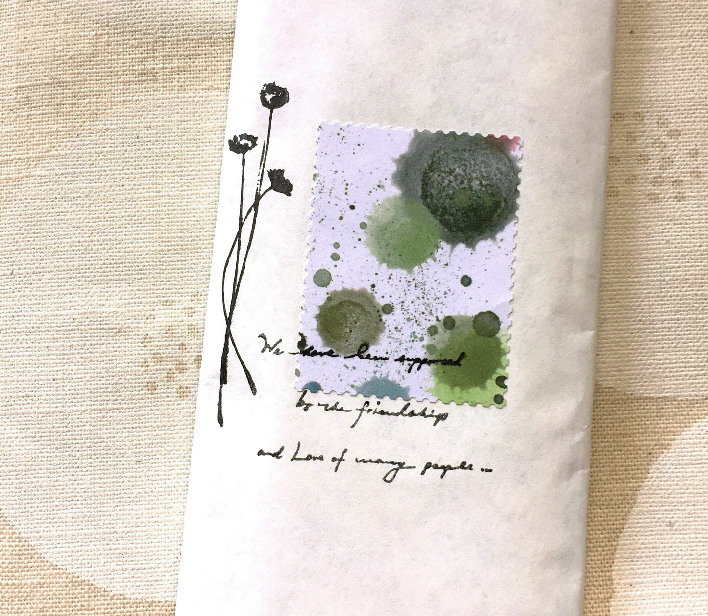 LihaoPaper - Colorful Smudge Postmark kiss-cut paper & PET tape SAMPLES