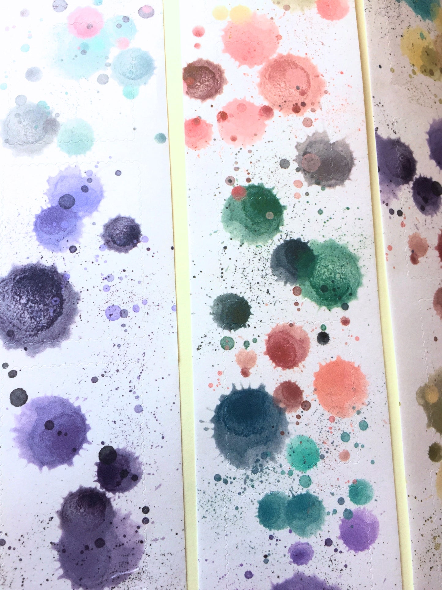 LihaoPaper - Colorful Smudge Postmark kiss-cut paper & PET tape SAMPLES