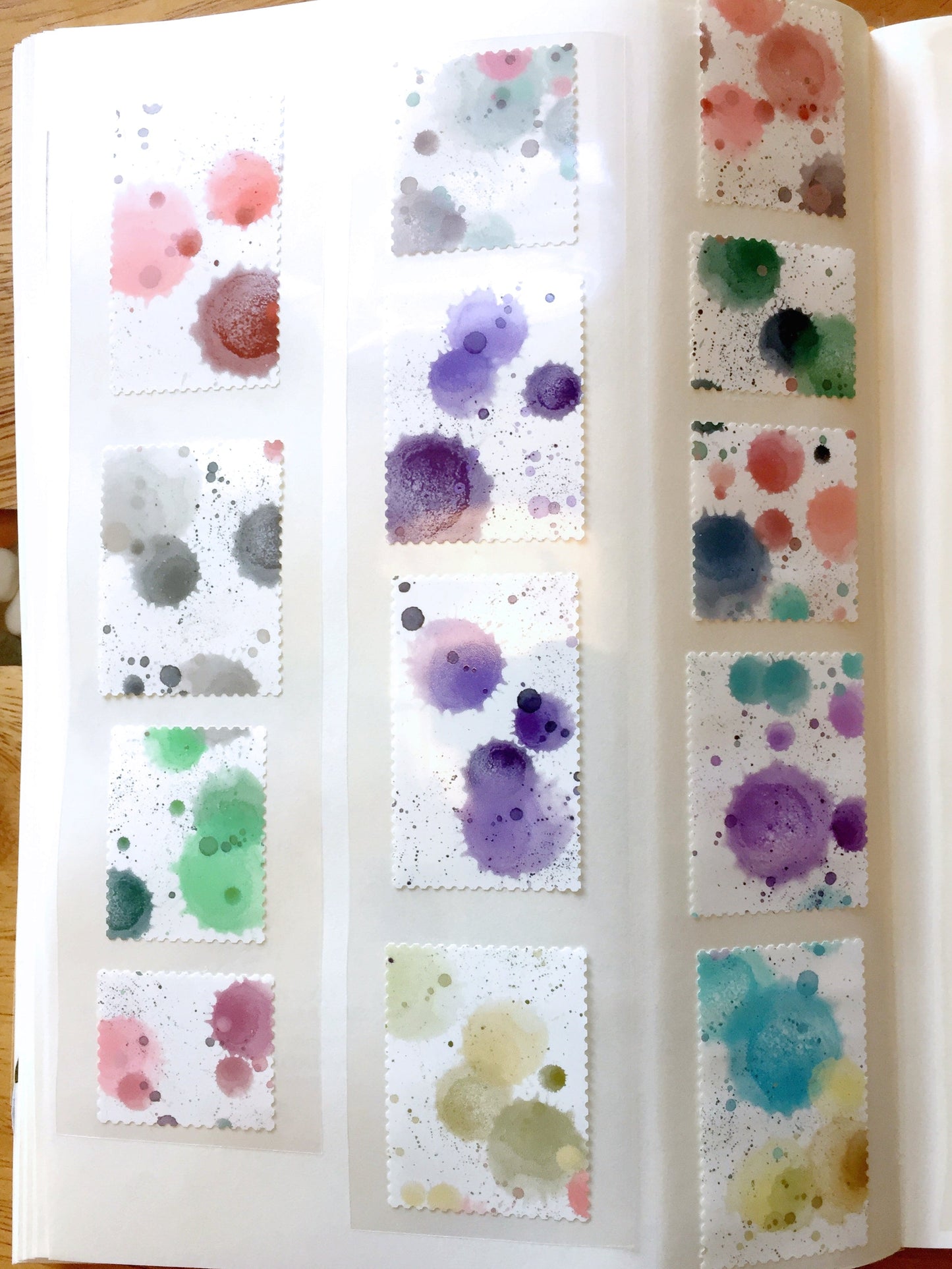 LihaoPaper - Colorful Smudge Postmark kiss-cut paper & PET tape SAMPLES