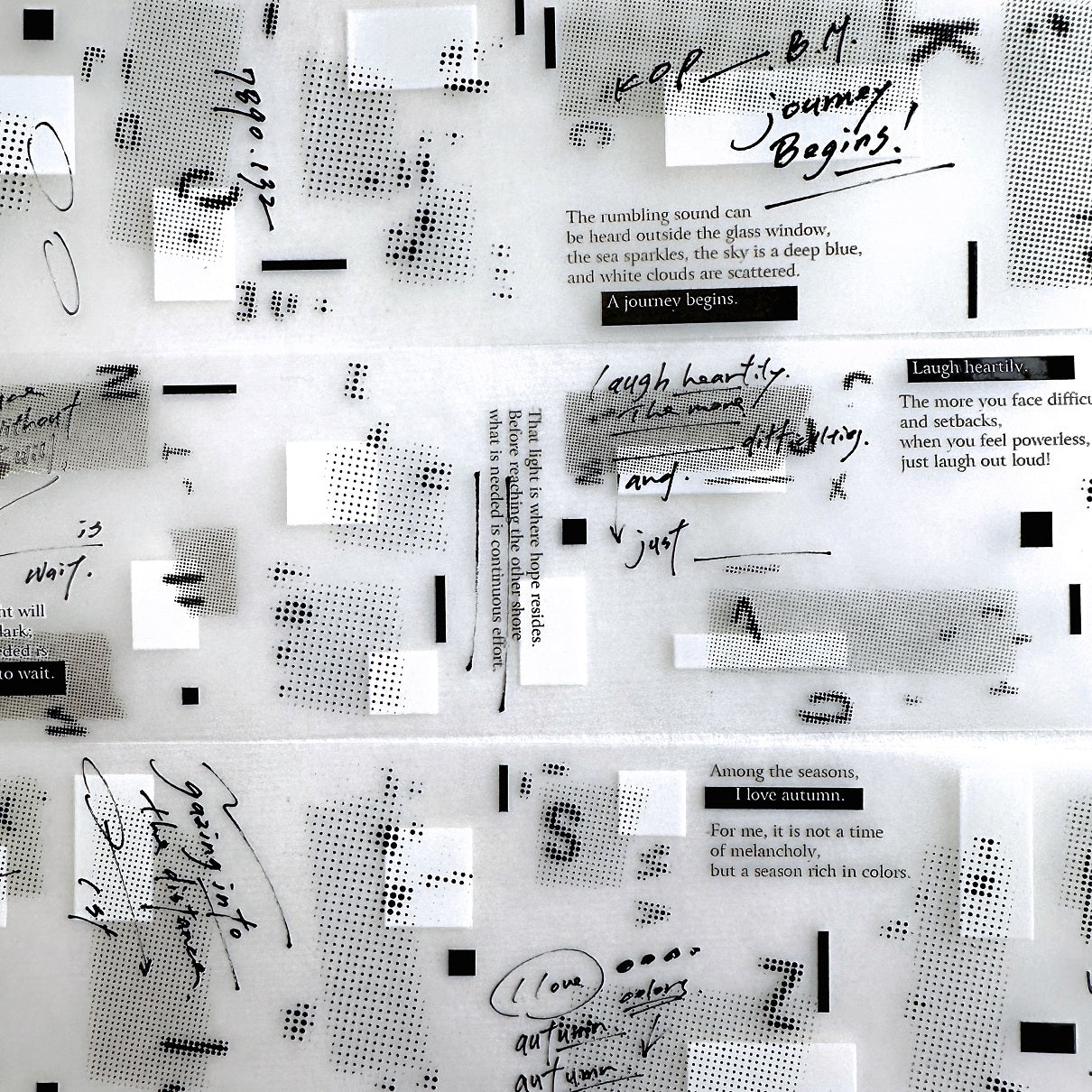 LihaoPaper - A Space Without Light PET tape SAMPLES