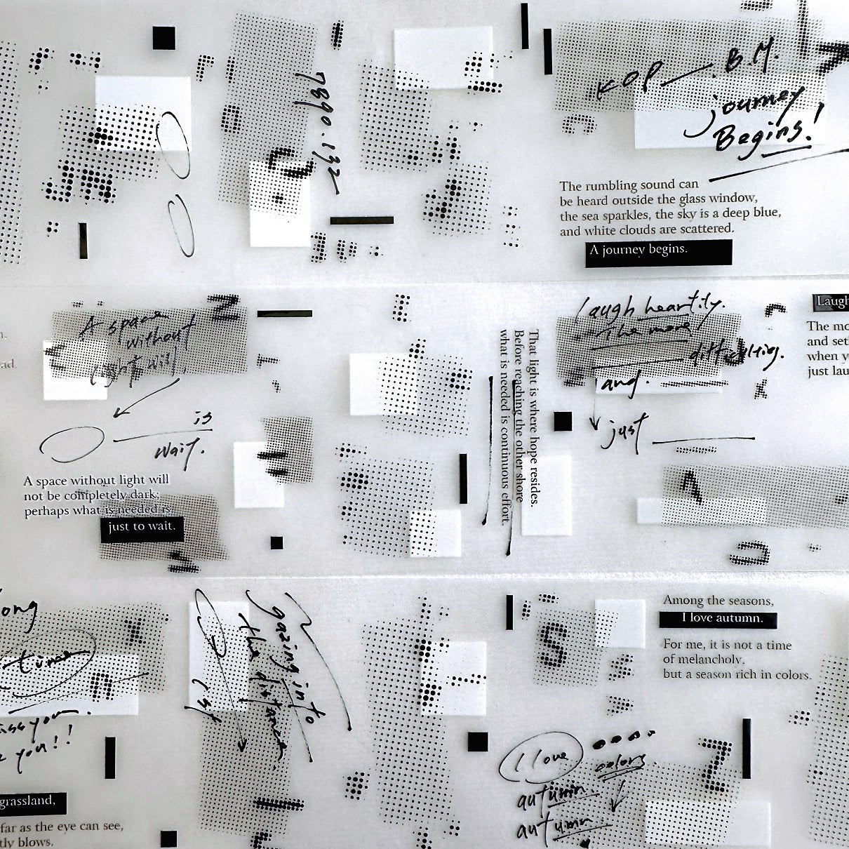 LihaoPaper - A Space Without Light PET tape SAMPLES