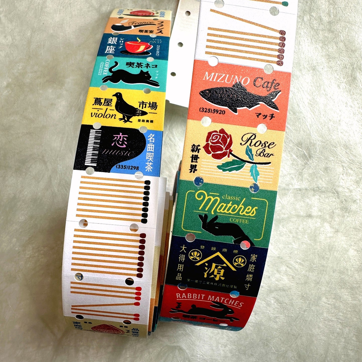 LihaoPaper - Matchbox label sticker roll SAMPLES
