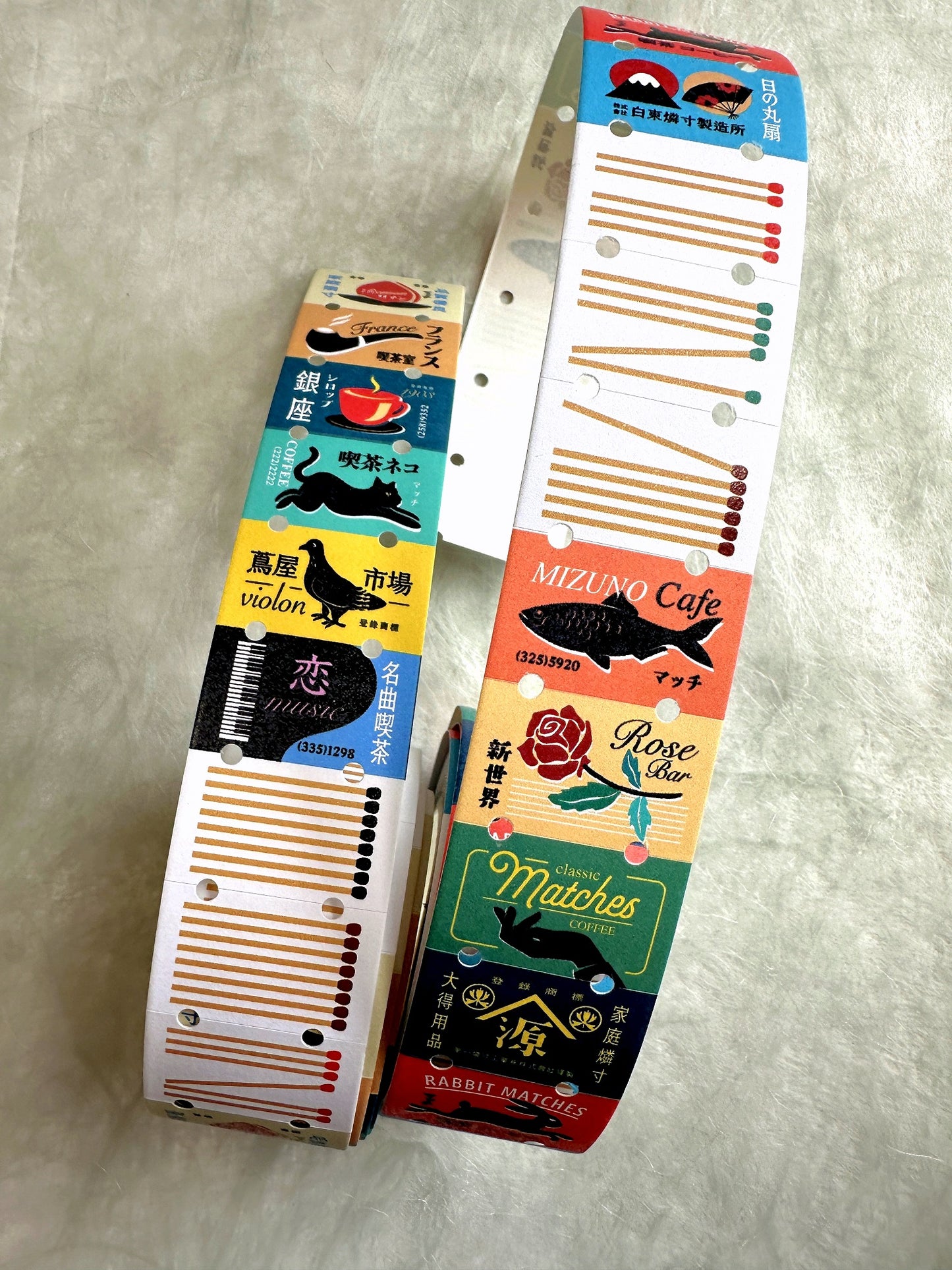 LihaoPaper - Matchbox label sticker roll SAMPLES