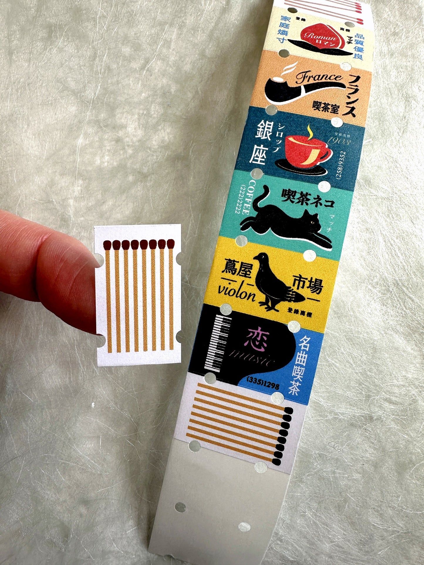 LihaoPaper - Matchbox label sticker roll SAMPLES