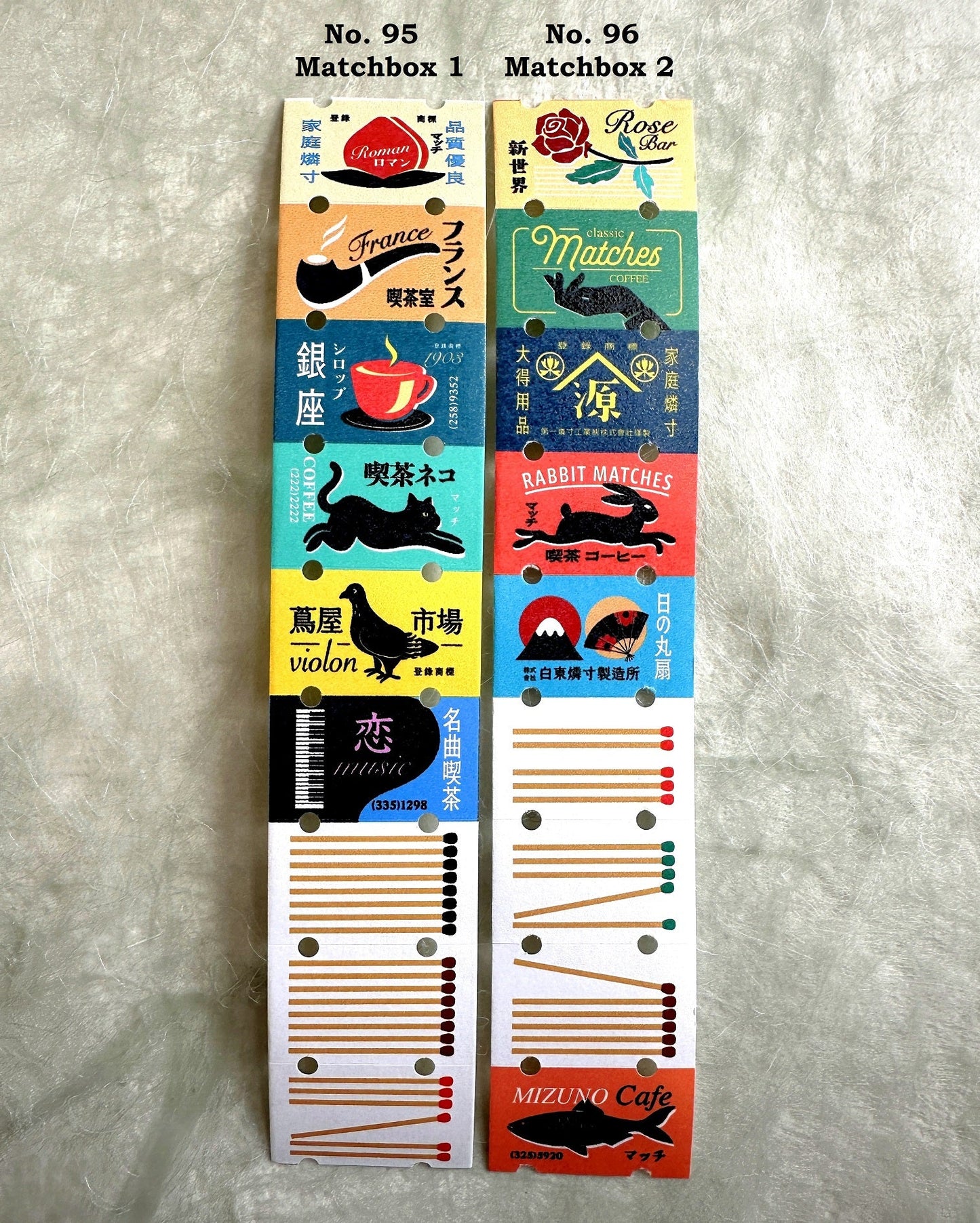 LihaoPaper - Matchbox label sticker roll SAMPLES