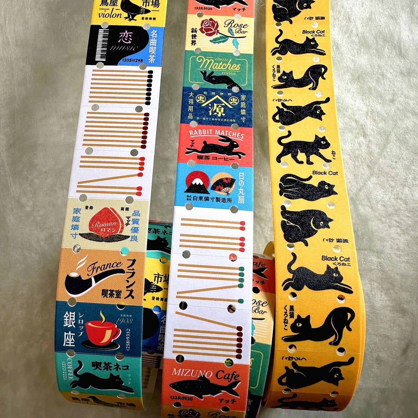 LihaoPaper - Black Cat label sticker roll SAMPLES