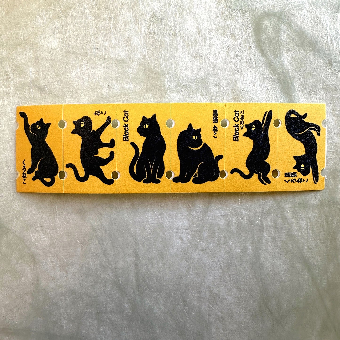 LihaoPaper - Black Cat label sticker roll SAMPLES