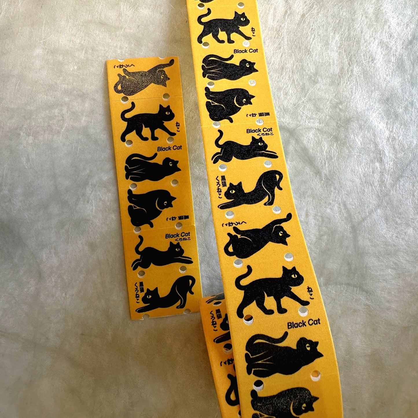 LihaoPaper - Black Cat label sticker roll SAMPLES