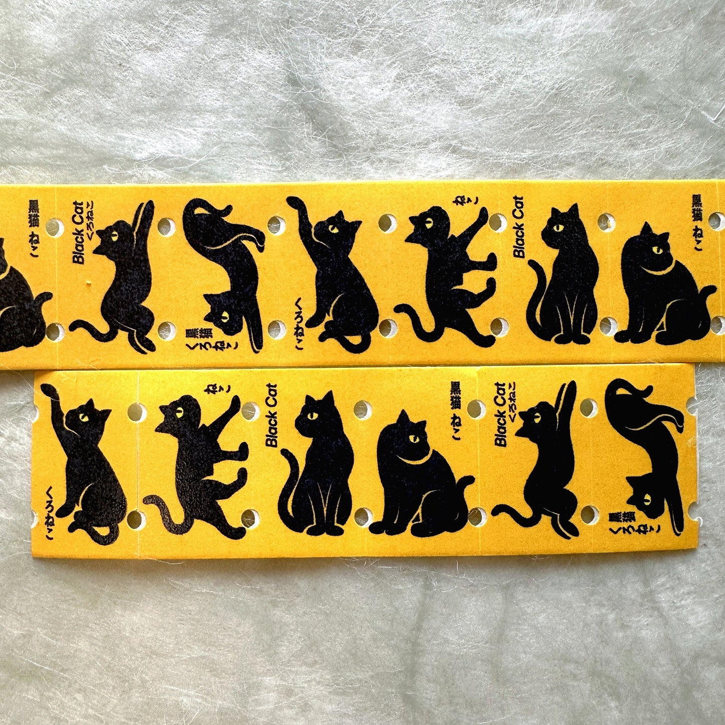 LihaoPaper - Black Cat label sticker roll SAMPLES
