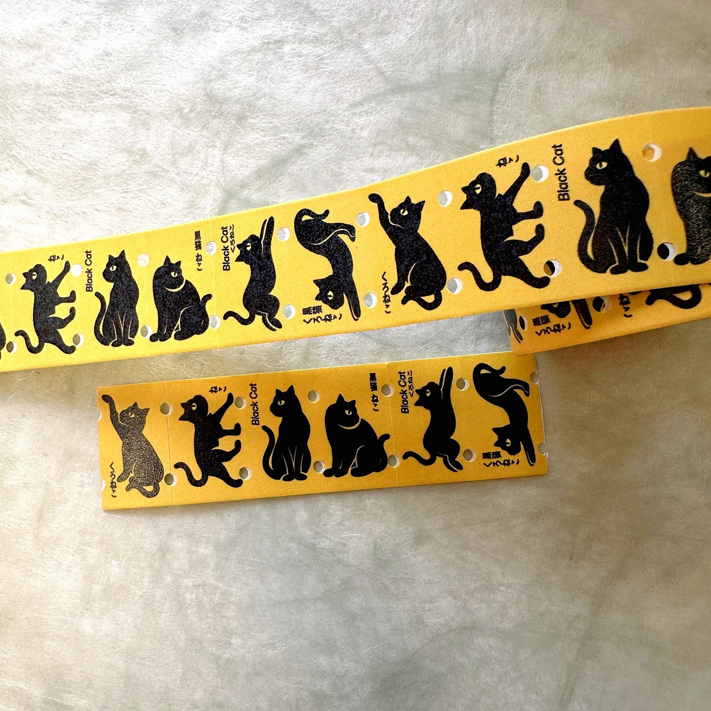 LihaoPaper - Black Cat label sticker roll SAMPLES