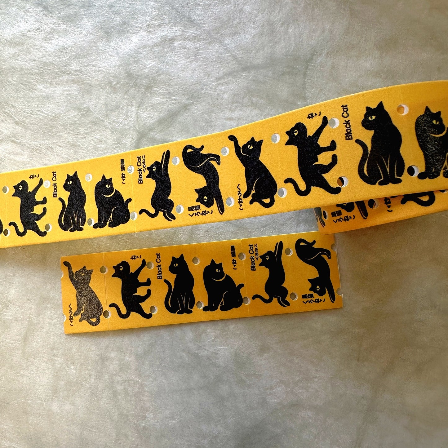 LihaoPaper - Black Cat label sticker roll SAMPLES