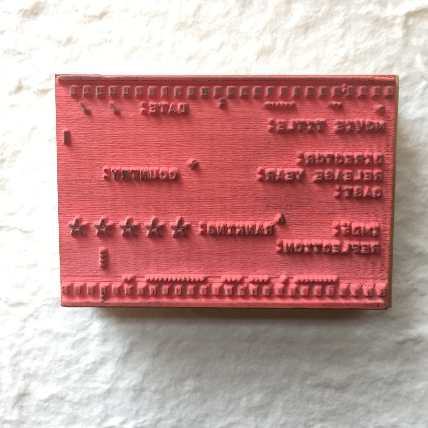 Lulu Chang - Movie Record rubber stamp [Pre-loved]