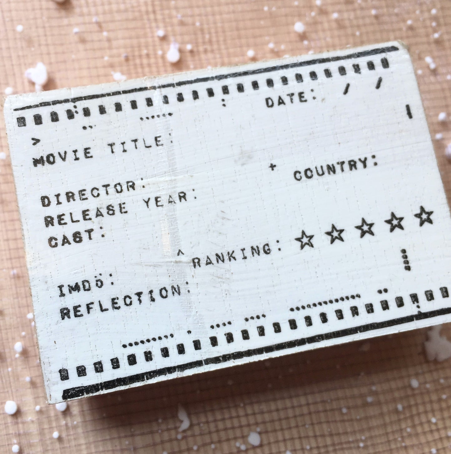 Lulu Chang - Movie Record rubber stamp [Pre-loved]