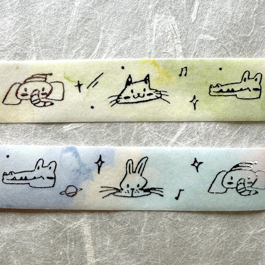 Lynn Studio - Animal Planet silver foil washi tape SAMPLES