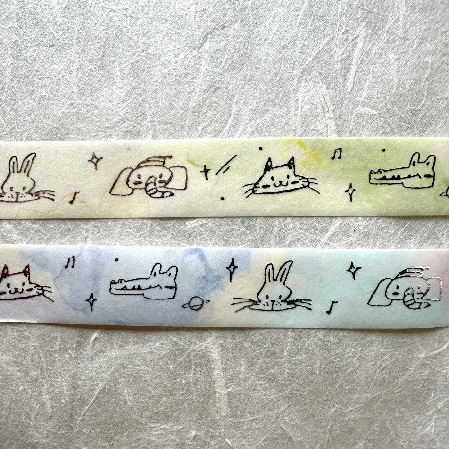 Lynn Studio - Animal Planet silver foil washi tape SAMPLES