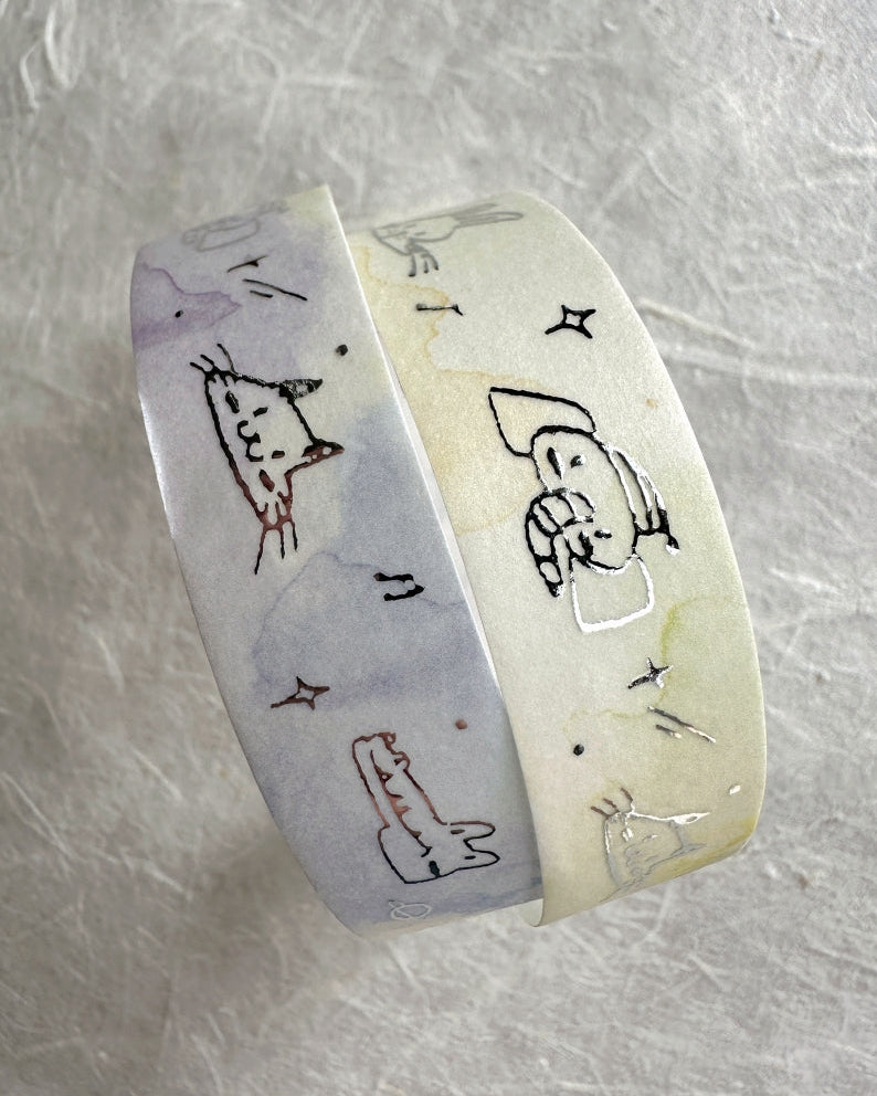 Lynn Studio - Animal Planet silver foil washi tape SAMPLES