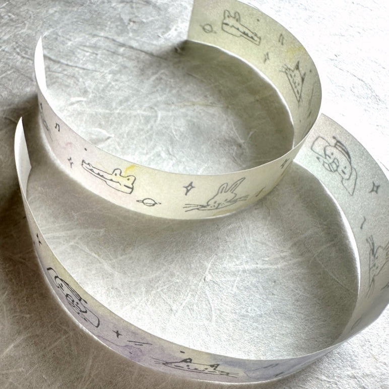 Lynn Studio - Animal Planet silver foil washi tape SAMPLES