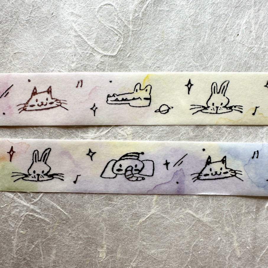 Lynn Studio - Animal Planet silver foil washi tape SAMPLES