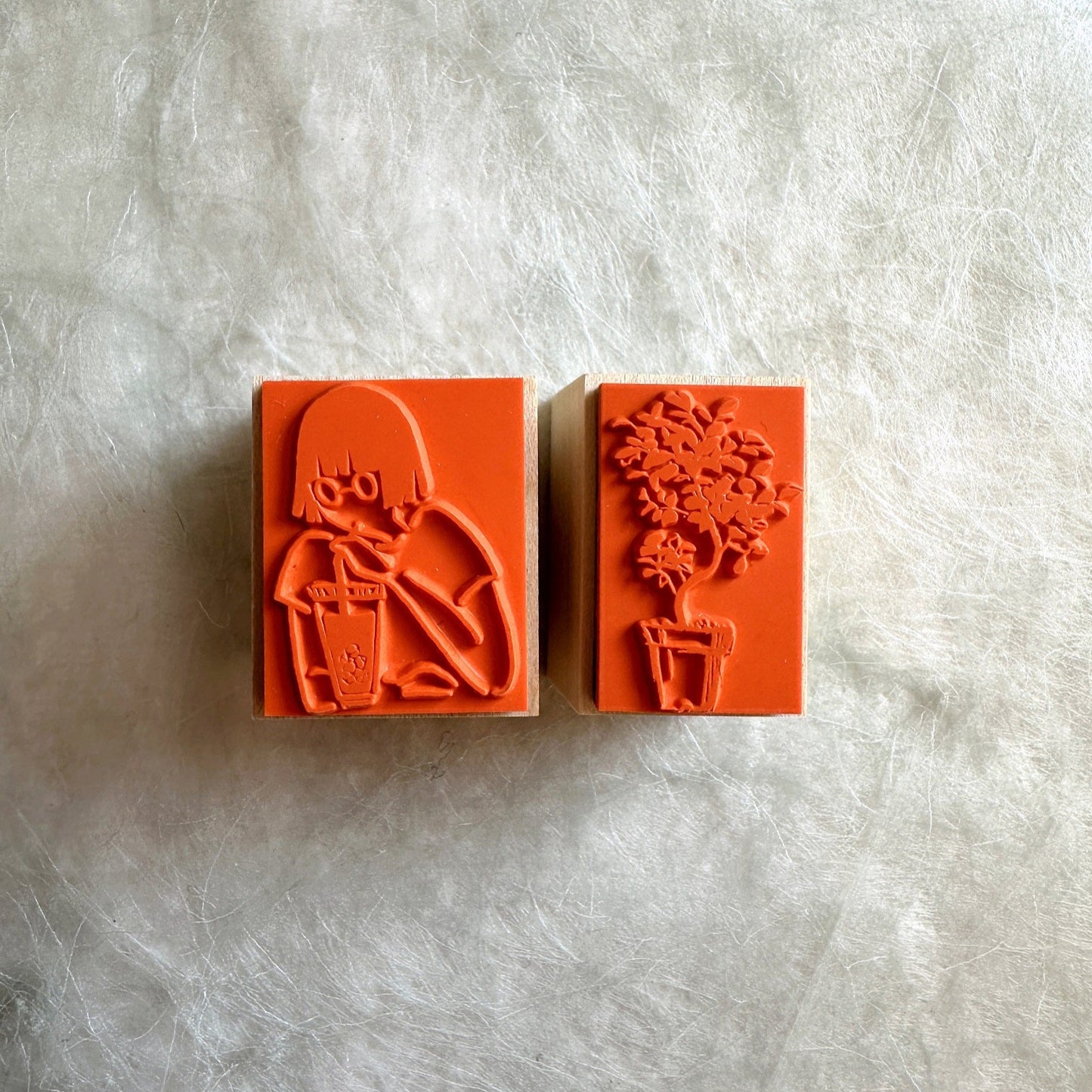 MA7 stamp - Potted Plant rubber stamp