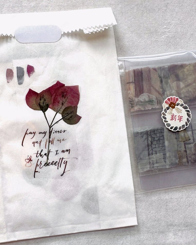 Mr. Eggplants - Pressing Flowers PET tape SAMPLES