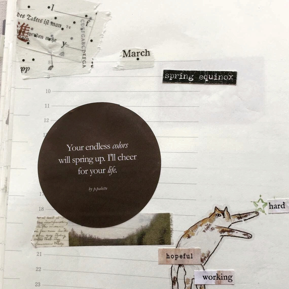 Mr. Eggplants - March washi tape (2.5 x 90 cm) SAMPLES