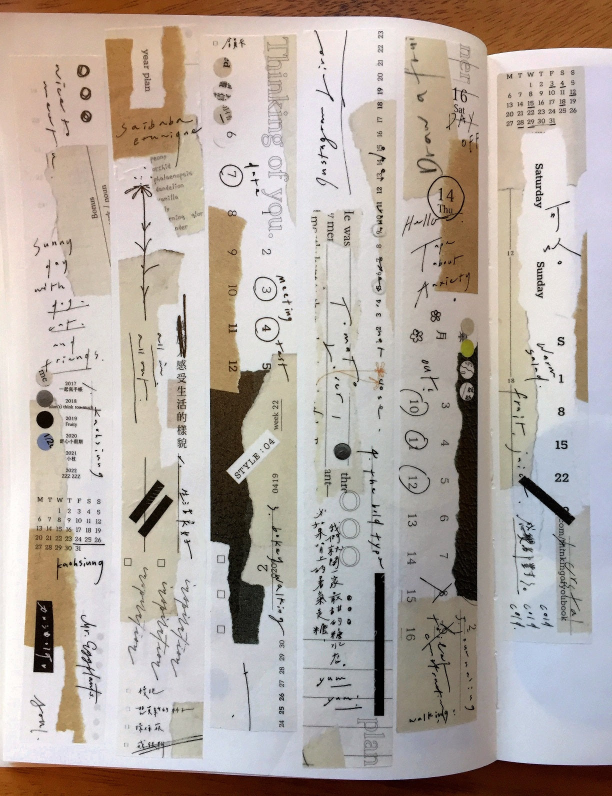 Mr. Eggplants - Thinking of You II washi tape (2.5 x 115 cm) SAMPLES
