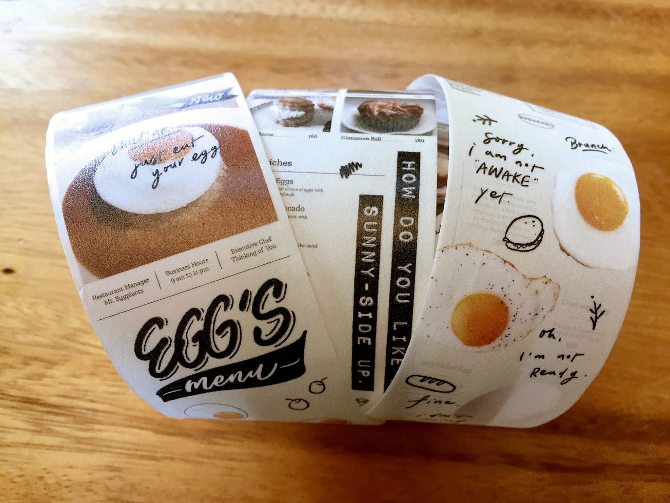 Mr. Eggplants - Egg's Menu washi tape SAMPLES