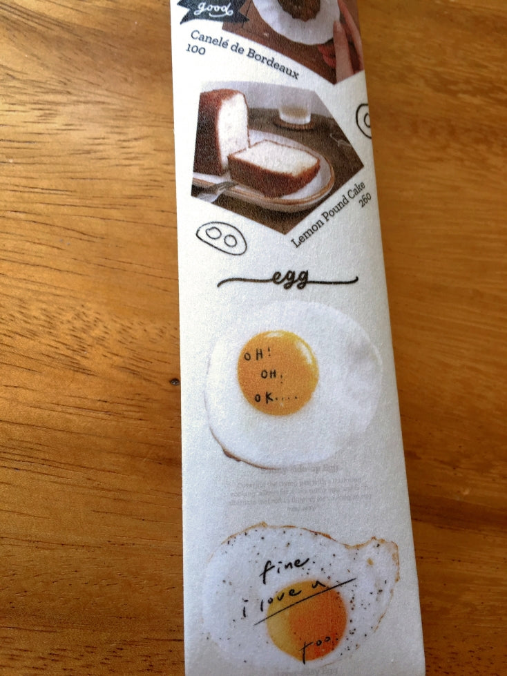 Mr. Eggplants - Egg's Menu washi tape SAMPLES