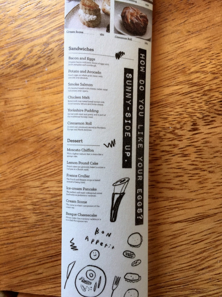 Mr. Eggplants - Egg's Menu washi tape SAMPLES