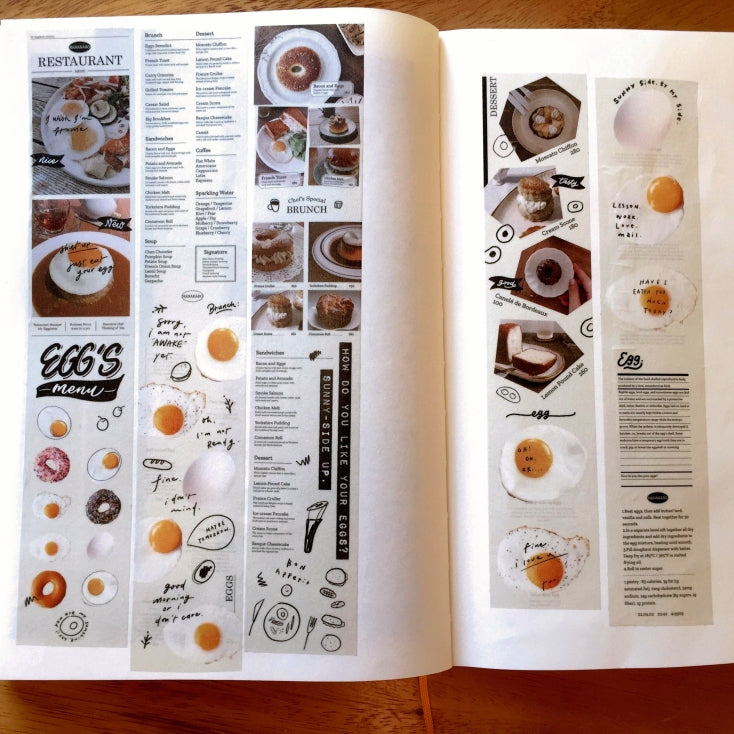 Mr. Eggplants - Egg's Menu washi tape SAMPLES