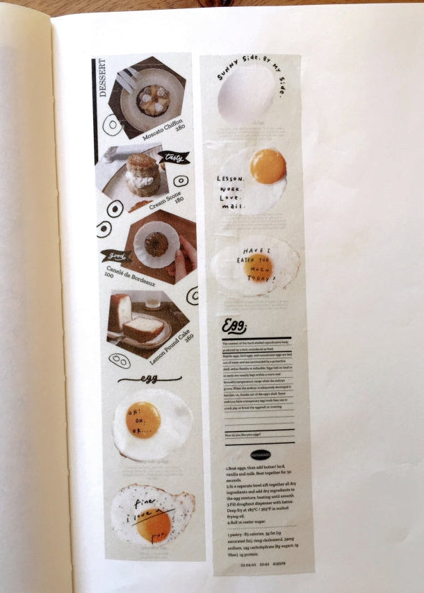 Mr. Eggplants - Egg's Menu washi tape SAMPLES