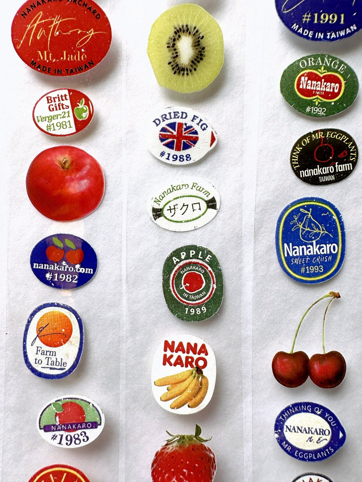 Mr. Eggplants - Fruit Labels! PET tape SAMPLES