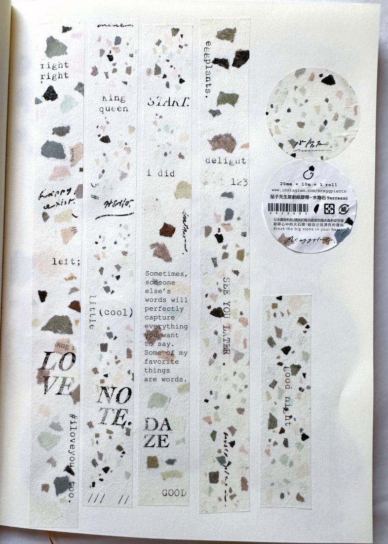 Mr. Eggplants - Terrazzo washi tape SAMPLES