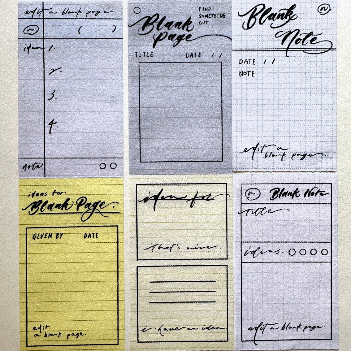 Mr. Eggplants - Blank Note sticky memo roll SAMPLES