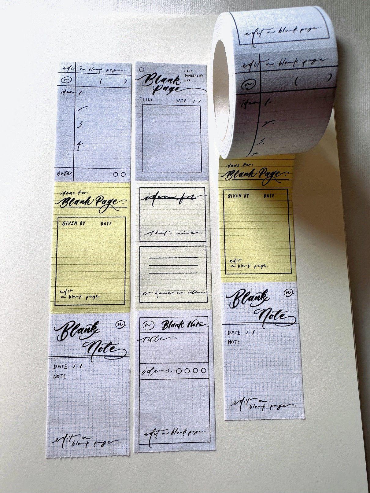 Mr. Eggplants - Blank Note sticky memo roll SAMPLES