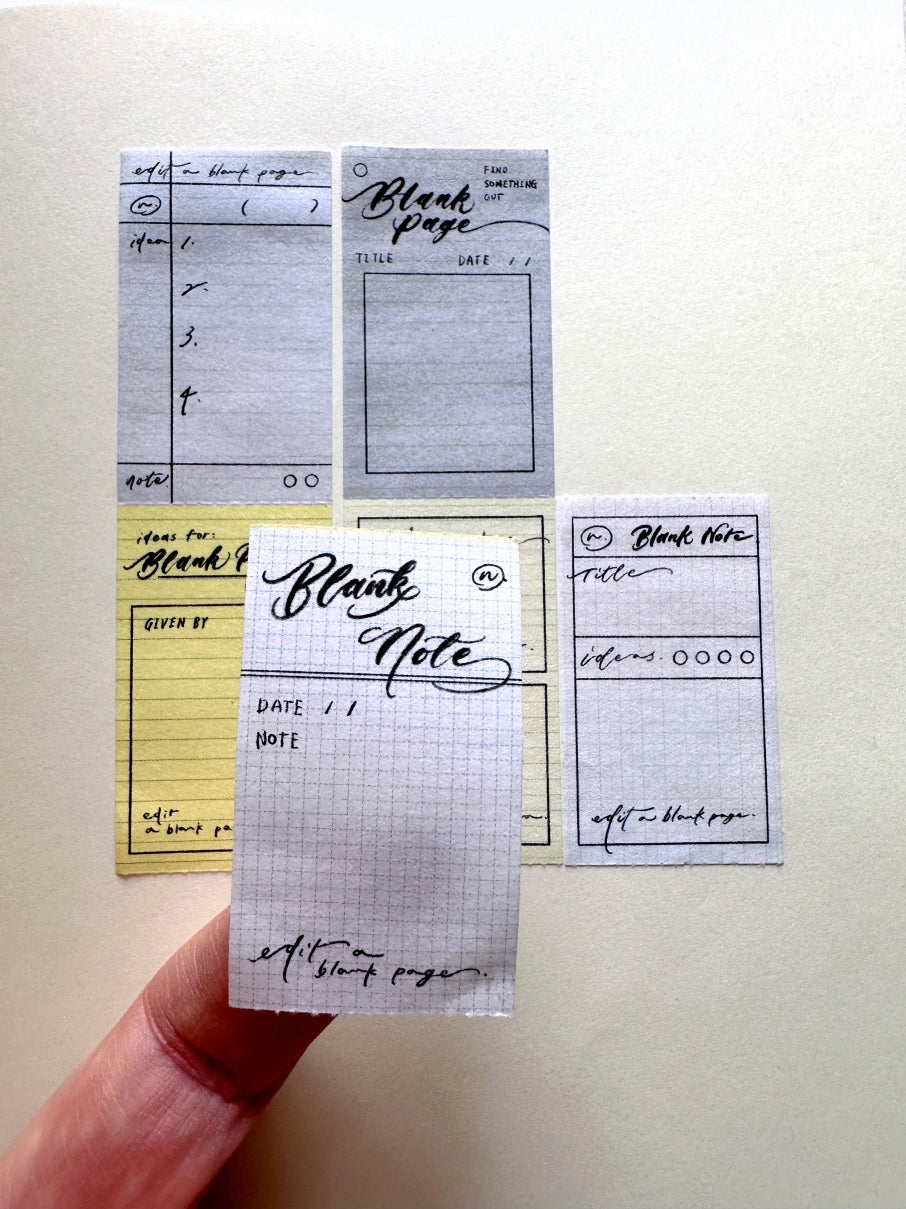 Mr. Eggplants - Blank Note sticky memo roll SAMPLES