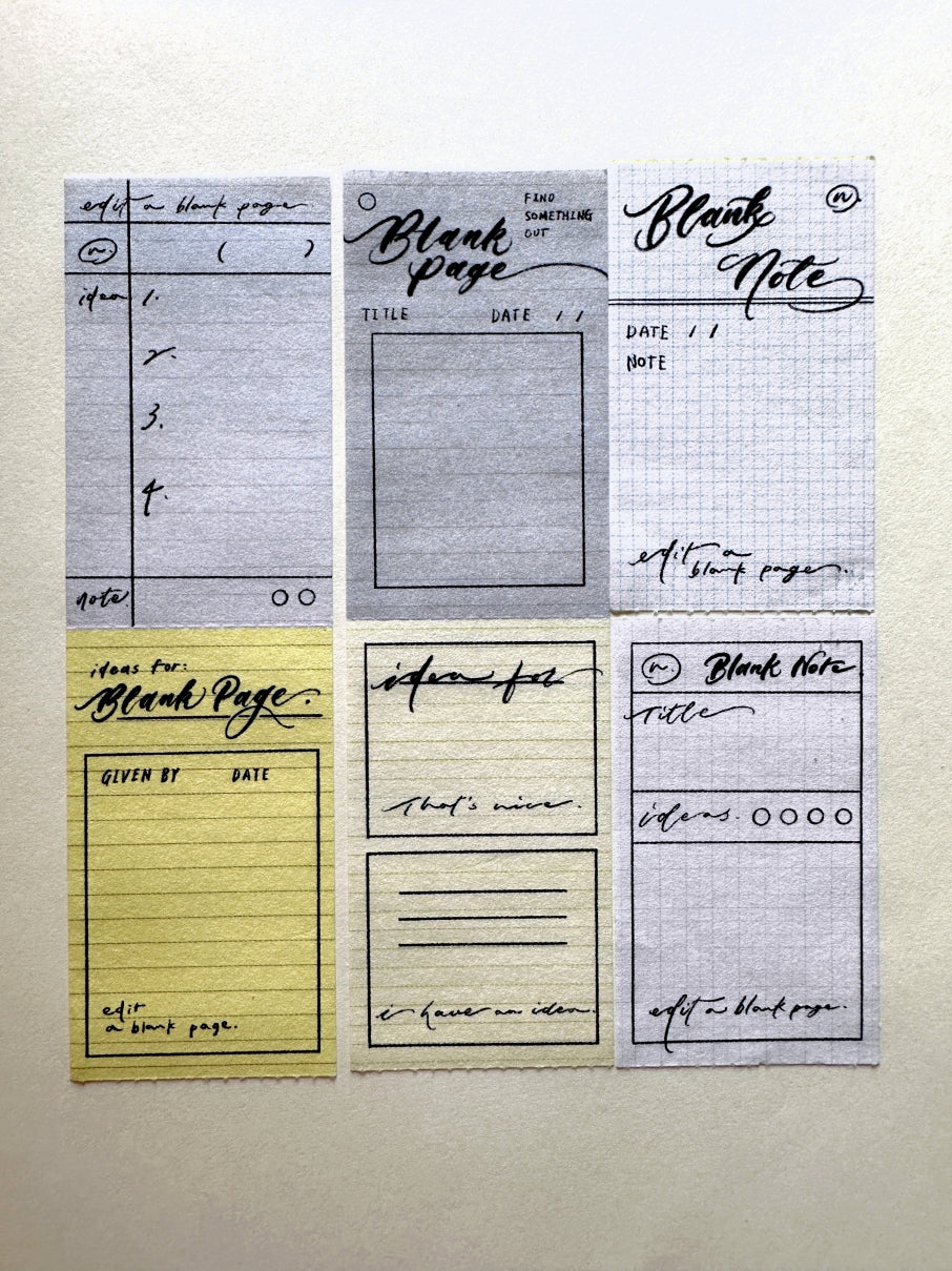 Mr. Eggplants - Blank Note sticky memo roll SAMPLES