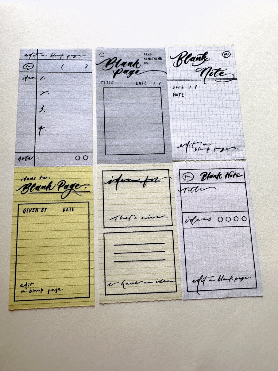 Mr. Eggplants - Blank Note sticky memo roll SAMPLES