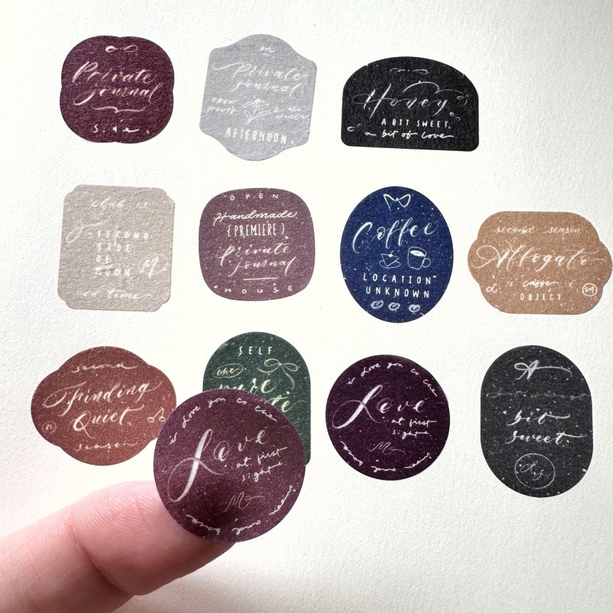 Mr. Eggplants - Private Journal die-cut washi sticker roll SAMPLES