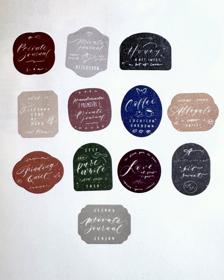 Mr. Eggplants - Private Journal die-cut washi sticker roll SAMPLES