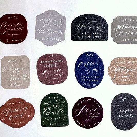 Mr. Eggplants - Private Journal die-cut washi sticker roll SAMPLES
