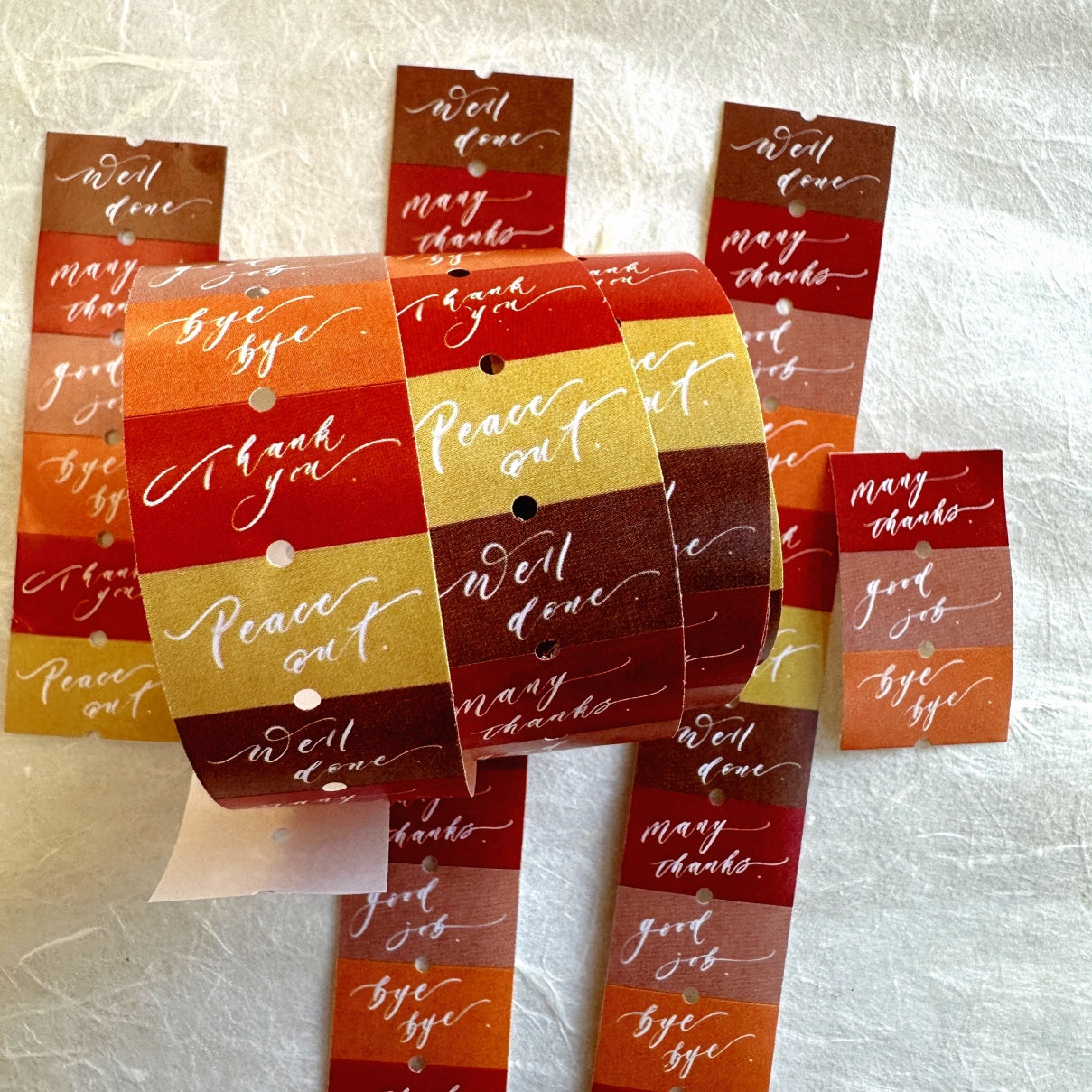 Mr. Eggplants - Nice Words label sticker roll SAMPLES