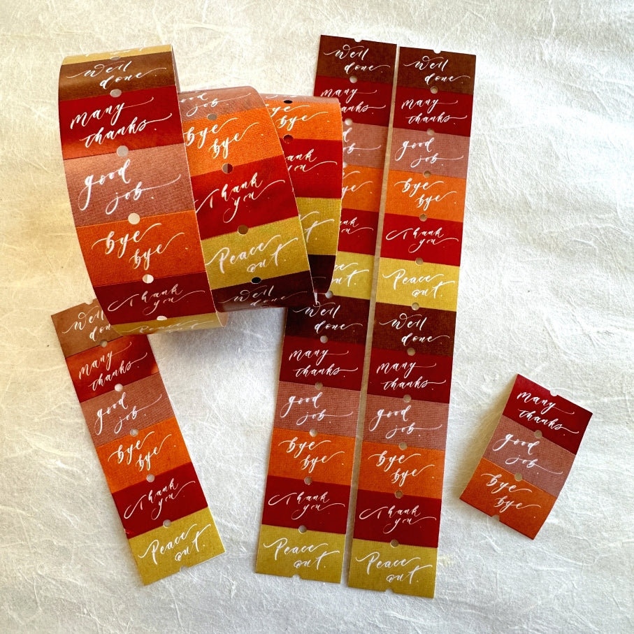 Mr. Eggplants - Nice Words label sticker roll SAMPLES