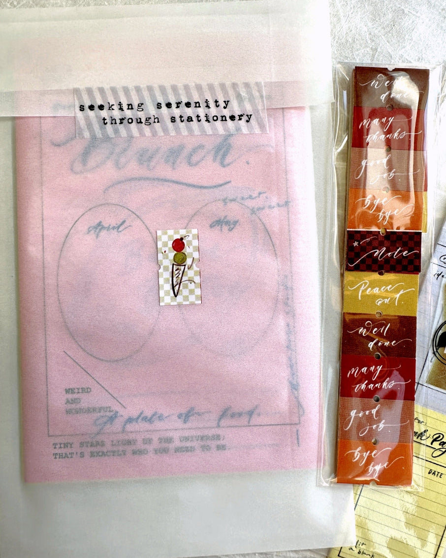 Mr. Eggplants - Butter Butter tricolor memo ephemera paper SAMPLES